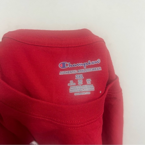 Champions Men Red Tee Shirt Santa Clara Authentic Athleticwear Size XXL - Picture 7 of 8